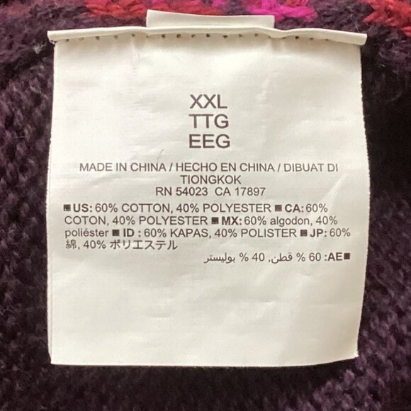 Old Navy Purple Geometric Knit Sweater Women's size XXL - Picture 6 of 6